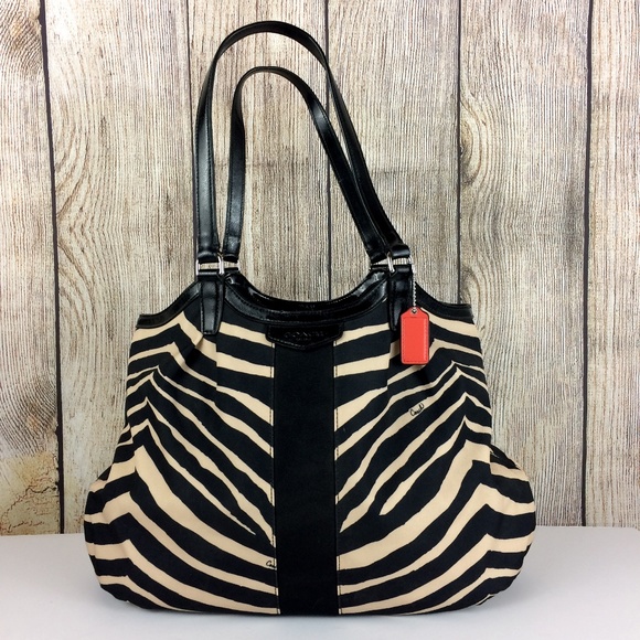 Coach Handbags - Coach Authentic NWT Signature Zebra Devin Handbag
